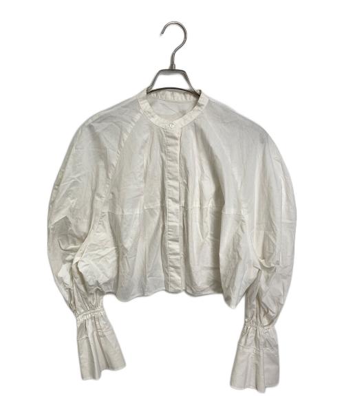 ETRE TOKYO（エトレトウキョウ）ETRE TOKYO (エトレトウキョウ) カーブスリーブバンドカラーシャツ ホワイト サイズ:FREEの古着・服飾アイテム