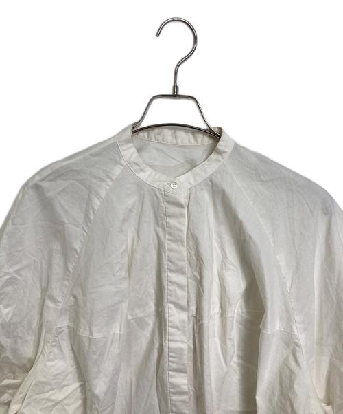 ETRE TOKYO（エトレトウキョウ）ETRE TOKYO (エトレトウキョウ) カーブスリーブバンドカラーシャツ ホワイト サイズ:FREEの古着・服飾アイテム