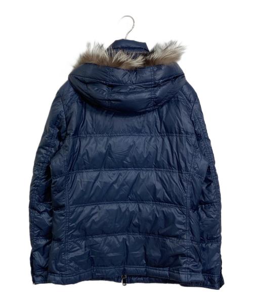 BURBERRY BLACK LABEL（バーバリーブラックレーベル）BURBERRY BLACK LABEL (バーバリーブラックレーベル) ファーフード付ダウンジャケット　 ネイビー サイズ:Mの古着・服飾アイテム