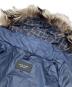 中古・古着 BURBERRY BLACK LABEL (バーバリーブラックレーベル) ファーフード付ダウンジャケット　 ネイビー サイズ:M：13000円