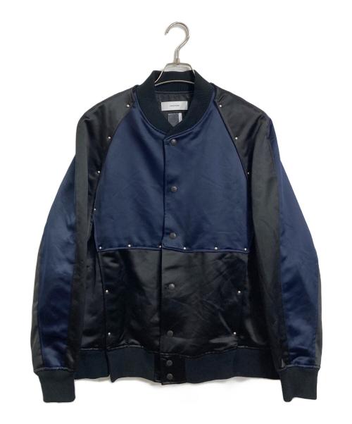 FACETASM（ファセッタズム）FACETASM (ファセッタズム) ブルゾン　スタジャン　ブラック×ネイビー×グリーン ブラック×ネイビー サイズ:4の古着・服飾アイテム