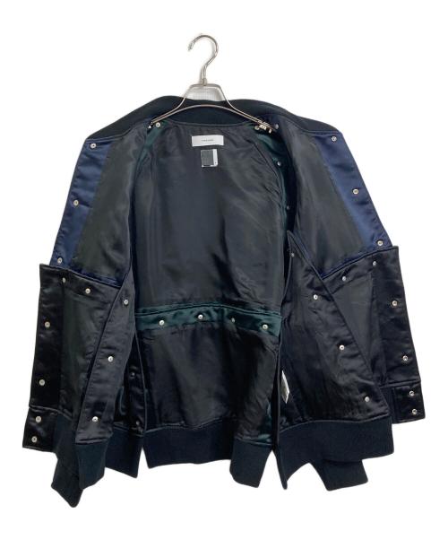 FACETASM（ファセッタズム）FACETASM (ファセッタズム) ブルゾン　スタジャン　ブラック×ネイビー×グリーン ブラック×ネイビー サイズ:4の古着・服飾アイテム