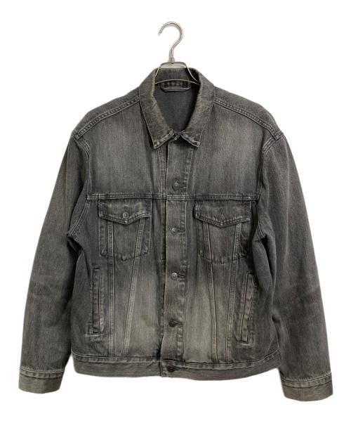 BALENCIAGA（バレンシアガ）BALENCIAGA (バレンシアガ) デニムジャケット　バックロゴ デニムジャケット　18SS グレー サイズ:46の古着・服飾アイテム