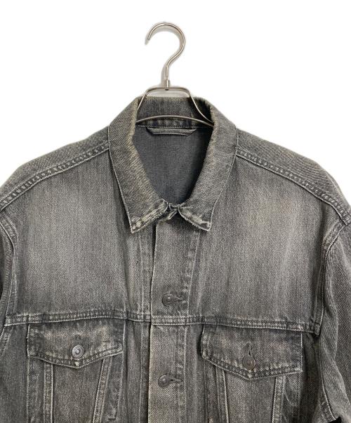 BALENCIAGA（バレンシアガ）BALENCIAGA (バレンシアガ) デニムジャケット　バックロゴ デニムジャケット　18SS グレー サイズ:46の古着・服飾アイテム