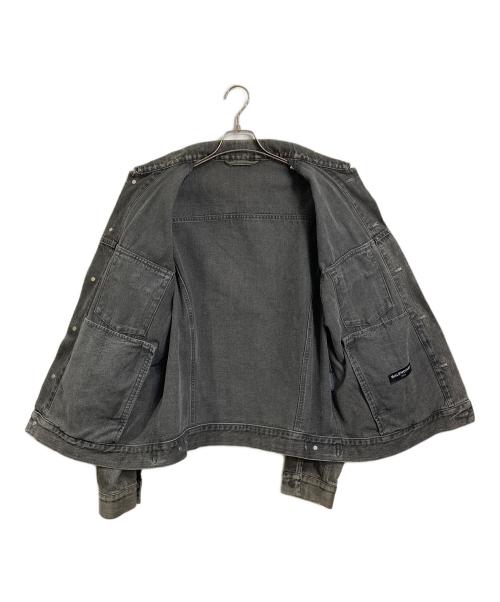 BALENCIAGA（バレンシアガ）BALENCIAGA (バレンシアガ) デニムジャケット　バックロゴ デニムジャケット　18SS グレー サイズ:46の古着・服飾アイテム