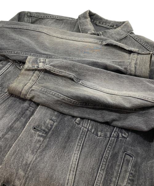 BALENCIAGA（バレンシアガ）BALENCIAGA (バレンシアガ) デニムジャケット　バックロゴ デニムジャケット　18SS グレー サイズ:46の古着・服飾アイテム
