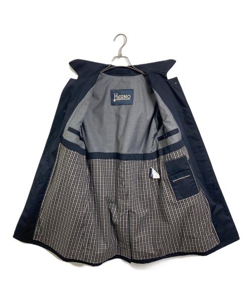 HERNO（ヘルノ）HERNO (ヘルノ) ステンカラーコート　ロングコート　アウター　ライトアウター ネイビー サイズ:46の古着・服飾アイテム