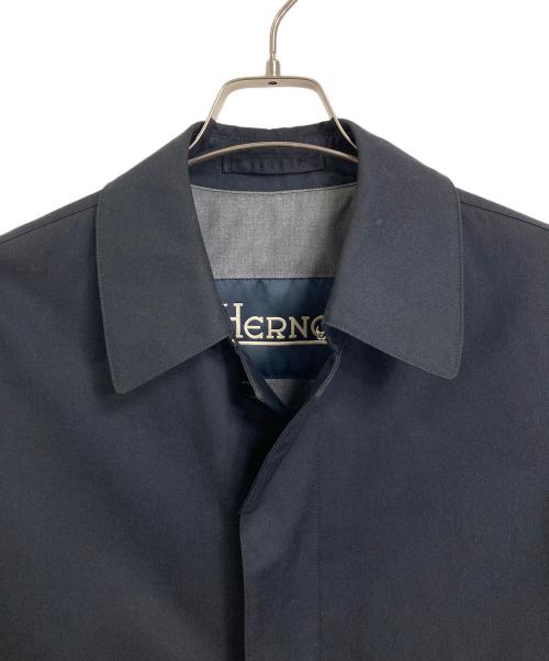 HERNO（ヘルノ）HERNO (ヘルノ) ステンカラーコート　ロングコート　アウター　ライトアウター ネイビー サイズ:46の古着・服飾アイテム