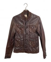 MANDO（マンドー）の古着「レザージャケット　ラムレザー」｜ブラウン