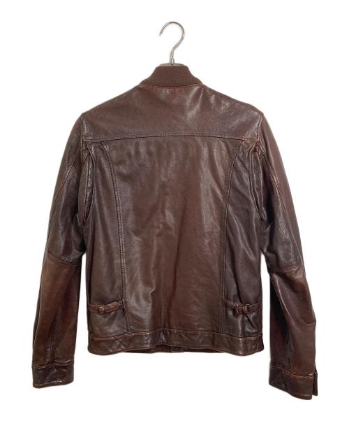 MANDO（マンドー）MANDO (マンドー) レザージャケット　ラムレザー ブラウン サイズ:40の古着・服飾アイテム