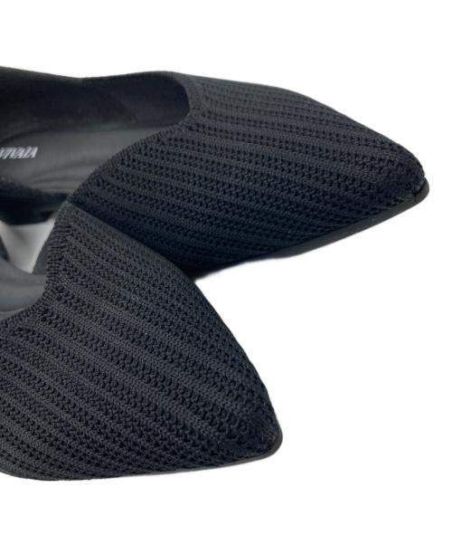 VIVAIA（ビバイア）vivaia (ビバイア) ポインテッドトゥVカットフラットシューズ ブラック サイズ:35の古着・服飾アイテム