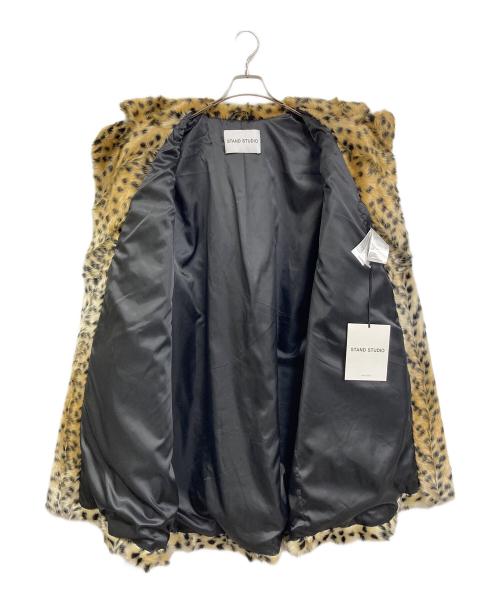Stand Studio（スタンド スタジオ）Stand Studio (スタンド スタジオ) minna coat  ファーコート　ロングコート　レオパード　アニマル柄　ヒョウ柄 ブラウン サイズ:34の古着・服飾アイテム