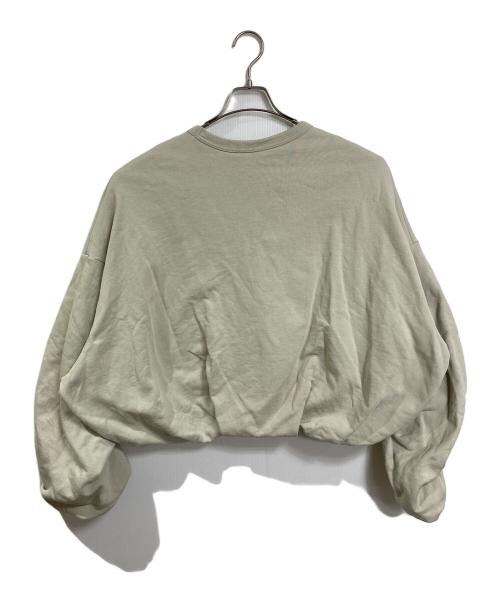 DRIES VAN NOTEN（ドリスヴァンノッテン）DRIES VAN NOTEN (ドリスヴァンノッテン) バルーンスウェット　デザイントップス　スウェット ベージュ サイズ:XS（実寸参照）の古着・服飾アイテム