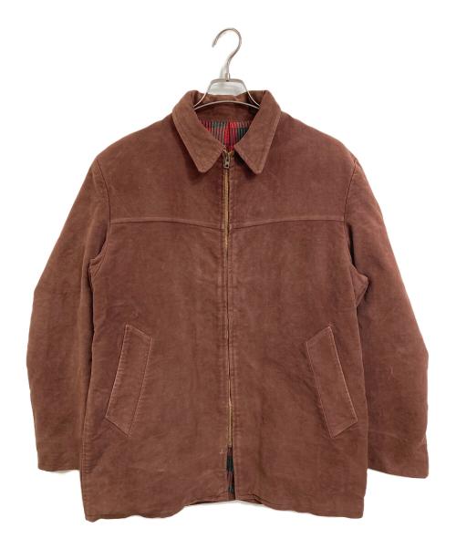 French Army（フランス軍）French Army (フランス軍) 【古着】French Brown Moleskin Zip Jacket モールスキンジャケット　アウター　ECLARジップ 40年代～50年代 ブラウン サイズ:実寸参照の古着・服飾アイテム