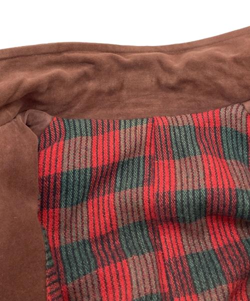 French Army（フランス軍）French Army (フランス軍) 【古着】French Brown Moleskin Zip Jacket モールスキンジャケット　アウター　ECLARジップ 40年代～50年代 ブラウン サイズ:実寸参照の古着・服飾アイテム