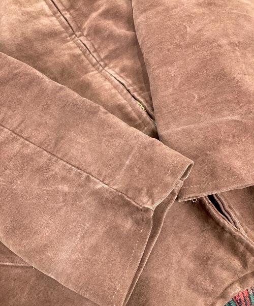 French Army（フランス軍）French Army (フランス軍) 【古着】French Brown Moleskin Zip Jacket モールスキンジャケット　アウター　ECLARジップ 40年代～50年代 ブラウン サイズ:実寸参照の古着・服飾アイテム