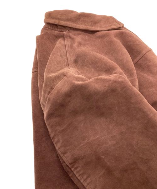 French Army（フランス軍）French Army (フランス軍) 【古着】French Brown Moleskin Zip Jacket モールスキンジャケット　アウター　ECLARジップ 40年代～50年代 ブラウン サイズ:実寸参照の古着・服飾アイテム