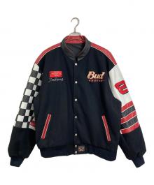 CHASE AUTHENTICS by JH Design Group（チェイス・オーセンティックス・バイ・ジェーエイチ・デザイン・グループ）の古着「【古着】レザー切替レーシングジャケット スタジャン　アウター　リバーシブル」｜レッド×ブラック