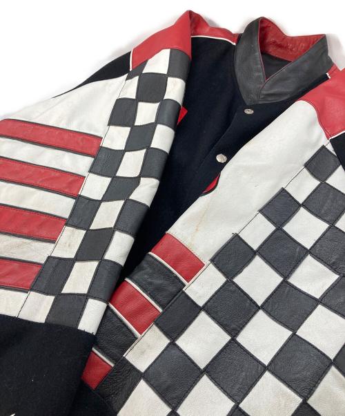CHASE AUTHENTICS by JH Design Group（チェイス・オーセンティックス・バイ・ジェーエイチ・デザイン・グループ）CHASE AUTHENTICS by JH Design Group 【古着】レザー切替レーシングジャケット スタジャン　アウター　リバーシブル レッド×ブラック サイズ:2XLの古着・服飾アイテム