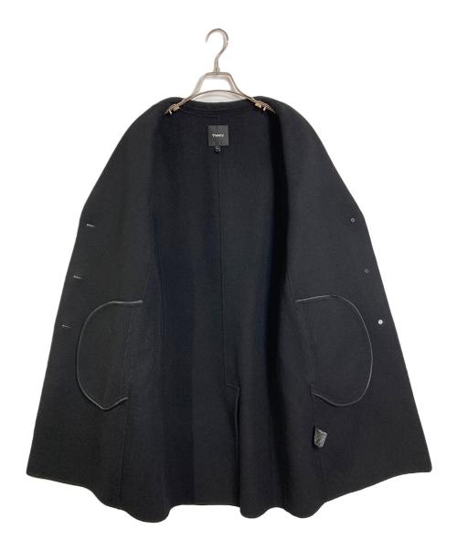 theory（セオリー）theory (セオリー) カシミヤ混チェスターコート　ロングコート　アウター　フォーマル ブラック サイズ:Mの古着・服飾アイテム