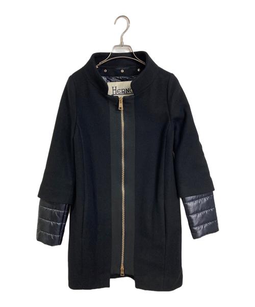 HERNO（ヘルノ）HERNO (ヘルノ) デタッチャブル パネルコート 3WAY  ブラック サイズ:42の古着・服飾アイテム