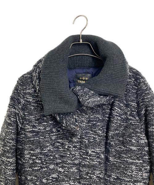 TATRAS（タトラス）TATRAS (タトラス) ツイード 切替 ダウン  ロングコート　Rライン ブラック サイズ:2の古着・服飾アイテム