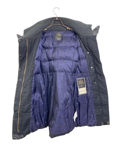 TATRAS（タトラス）TATRAS (タトラス) ツイード 切替 ダウン  ロングコート　Rライン ブラック サイズ:2の古着・服飾アイテム