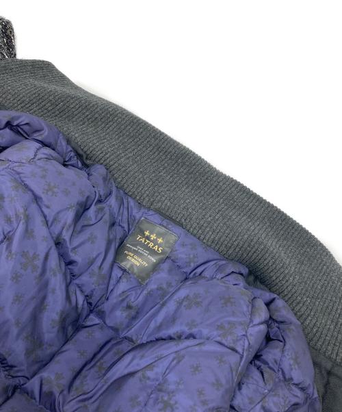 TATRAS（タトラス）TATRAS (タトラス) ツイード 切替 ダウン  ロングコート　Rライン ブラック サイズ:2の古着・服飾アイテム