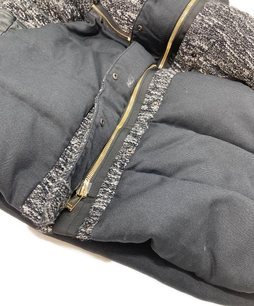 TATRAS（タトラス）TATRAS (タトラス) ツイード 切替 ダウン  ロングコート　Rライン ブラック サイズ:2の古着・服飾アイテム
