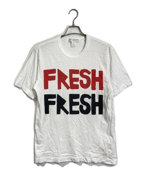 COMME des GARCONS SHIRT（コムデギャルソンシャツ）COMME des GARCONS SHIRT (コムデギャルソンシャツ) Tシャツ　コットンTシャツ ホワイト サイズ:XLの古着・服飾アイテム