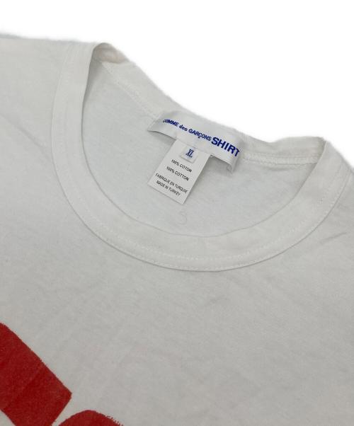 COMME des GARCONS SHIRT（コムデギャルソンシャツ）COMME des GARCONS SHIRT (コムデギャルソンシャツ) Tシャツ　コットンTシャツ ホワイト サイズ:XLの古着・服飾アイテム