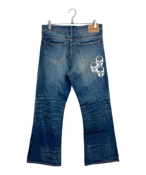 lucien pellat-finet（ルシアン・ペラフィネ）lucien pellat-finet (ルシアン・ペラフィネ) ユーズド加工ジーンズ　4ポケット　タグ付き インディゴ サイズ:Sの古着・服飾アイテム