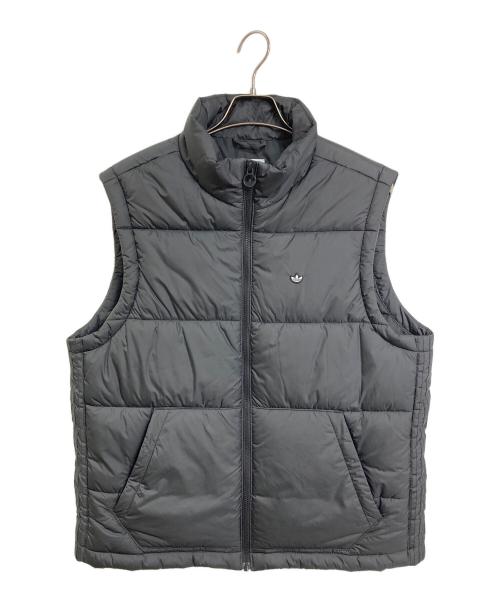 adidas（アディダス）adidas (アディダス) パデッドスタンドカラーパファーベスト　中綿ベスト　アウター ブラック サイズ:XLの古着・服飾アイテム