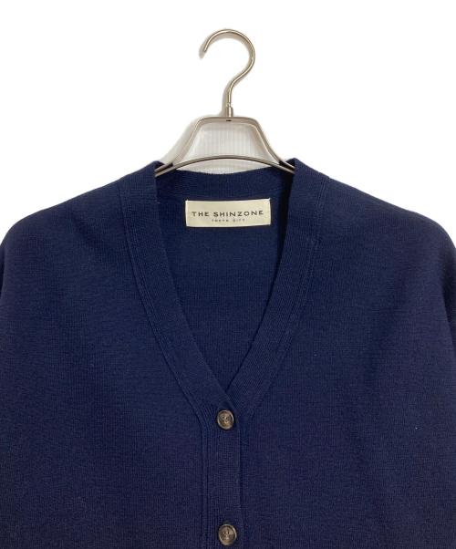 THE SHINZONE（ザ シンゾーン）THE SHINZONE (ザ シンゾーン) CAPELIN KINT CARDIGAN　ウールカーディガン　日本製 ネイビー サイズ: FREEの古着・服飾アイテム