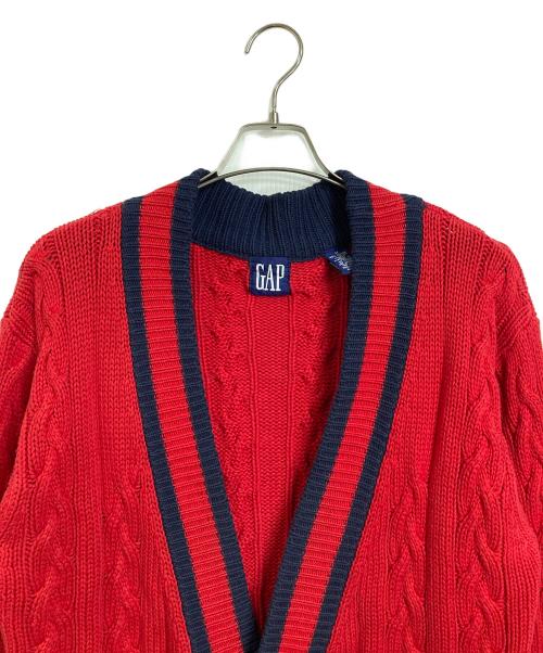 GAP（ギャップ）GAP (ギャップ) ニットカーディガン　 OLD GAP レッド サイズ:Mの古着・服飾アイテム