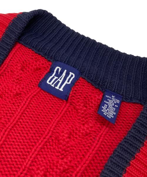 GAP（ギャップ）GAP (ギャップ) ニットカーディガン　 OLD GAP レッド サイズ:Mの古着・服飾アイテム