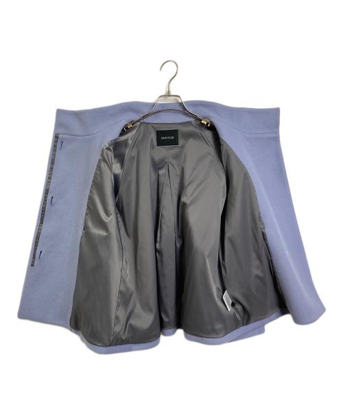 UNTITLED（アンタイトル）UNTITLED (アンタイトル) ウールショートコート ステッチレス　Aライン　アウター ブルー サイズ:1の古着・服飾アイテム