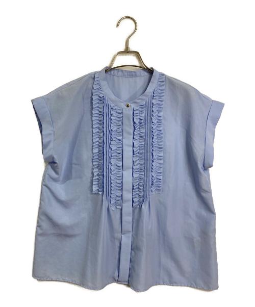 UNTITLED（アンタイトル）UNTITLED (アンタイトル) フィブリルフリルブラウス ブルー サイズ:2の古着・服飾アイテム