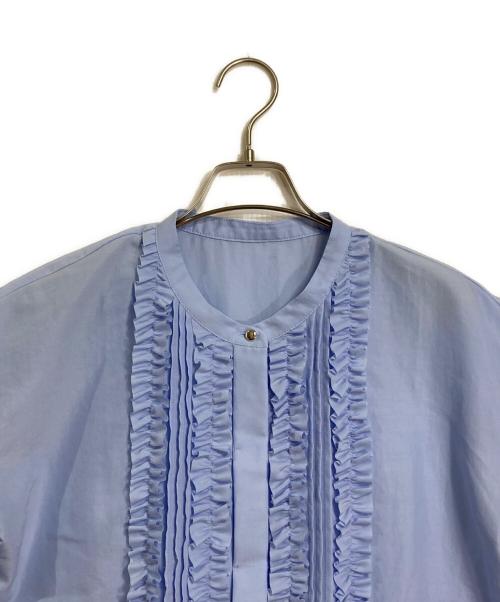 UNTITLED（アンタイトル）UNTITLED (アンタイトル) フィブリルフリルブラウス ブルー サイズ:2の古着・服飾アイテム
