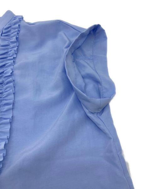 UNTITLED（アンタイトル）UNTITLED (アンタイトル) フィブリルフリルブラウス ブルー サイズ:2の古着・服飾アイテム