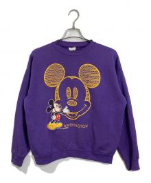 velva sheen×DISNEY（ベルバシーン×ディズニー）の古着「【古着】80'S~90'S キャラクタースウェット ネイティブ柄　80年代　90年代　USA製」｜パープル