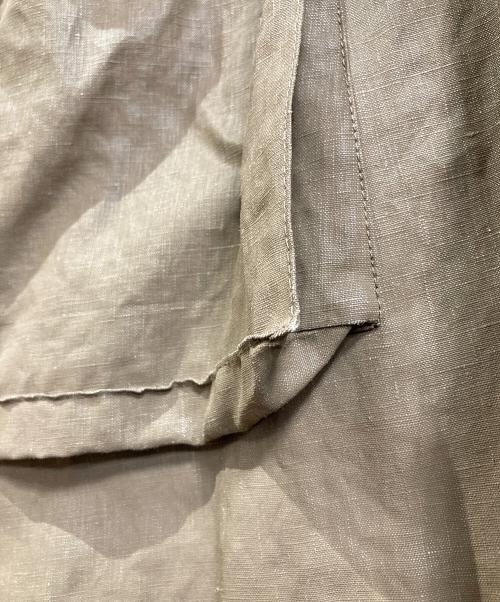 Acne studios（アクネ ストゥディオズ）ACNE STUDIOS (アクネ ストゥディオス) オーバーサイズ ダブルブレスト リネン トレンチコート　ロングコート　イタリア製 ブラウン サイズ:34の古着・服飾アイテム