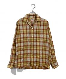 TOWN CRAFT（タウンクラフト）の古着「【古着】50ｓ60ｓチェックシャツ　　50年代　60年代」｜イエロー