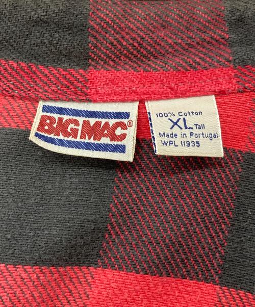 big mac（ビッグマック）big mac (ビッグマック) 【古着】80ｓバッファーローチェックネルシャツ　長袖シャツ　チェックシャツ　80年代 レッド×ブラック サイズ:XLの古着・服飾アイテム