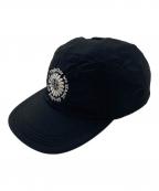 GARBAGEガーベッジ）の古着「SOFT BRIM 6 PANEL CAP (MOTTO)」｜ブラック