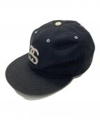 stussy×Durableステューシー×デュラブル）の古着「裏チャンゴ柄デザインキャップ　日本製」｜ブラック