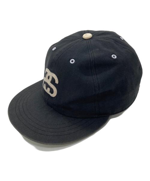 stussy（ステューシー）stussy (ステューシー) Durable (デュラブル) 裏チャンゴ柄デザインキャップ　日本製 ブラック サイズ:実寸参照の古着・服飾アイテム