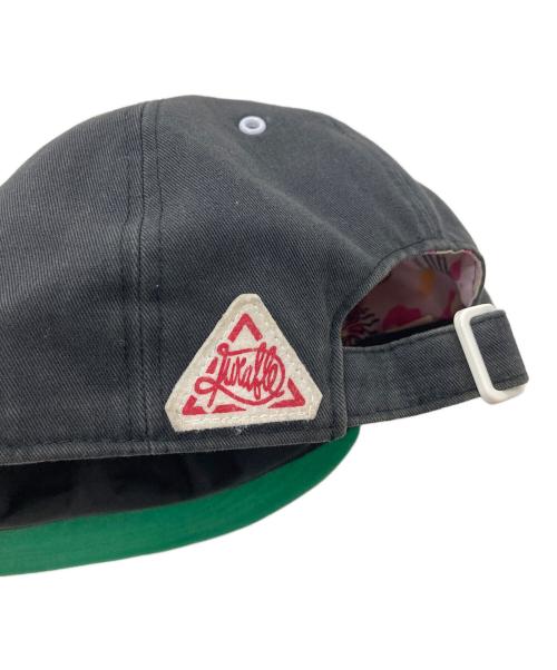 stussy（ステューシー）stussy (ステューシー) Durable (デュラブル) 裏チャンゴ柄デザインキャップ　日本製 ブラック サイズ:実寸参照の古着・服飾アイテム