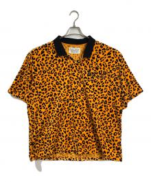 WACKO MARIA（ワコマリア）の古着「VELOUR POLO SHIRT S/S ( TYPE-2 ) レオパードポロシャツ　総柄　日本製」｜オレンジ×ブラック
