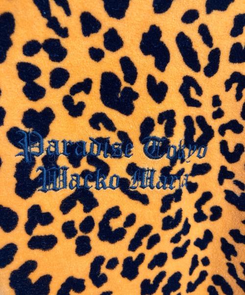 WACKO MARIA（ワコマリア）WACKO MARIA (ワコマリア) VELOUR POLO SHIRT S/S ( TYPE-2 ) レオパードポロシャツ　総柄　日本製 オレンジ×ブラック サイズ:XLの古着・服飾アイテム